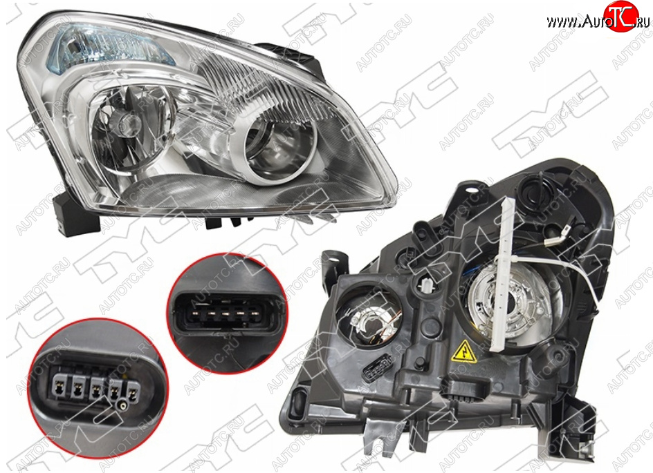 18 599 р. Правая фара (под ксенон, под электрокорректор, Евросвет) TYC Nissan Qashqai 1 дорестайлинг (2007-2010)  с доставкой в г. Пермь