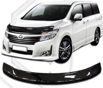 Дефлектор капота CA-Plastic Nissan Elgrand  3 (2010-2025) дорестайлинг, рестайлинг