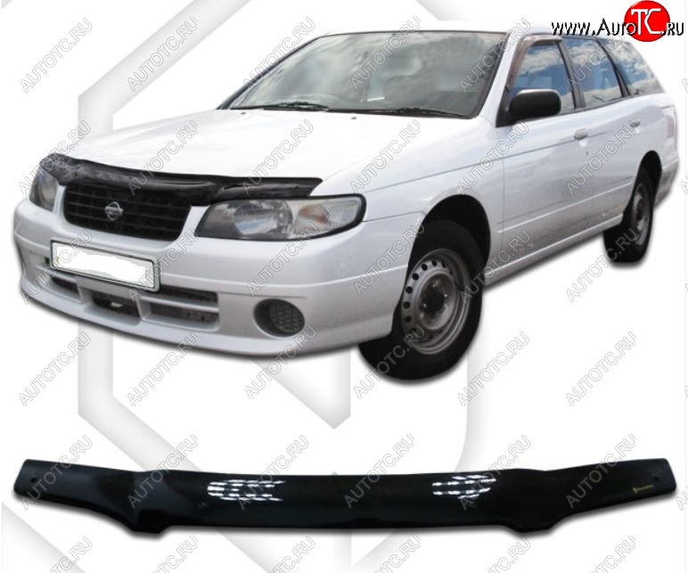 1 999 р. Дефлектор капота CA-Plastic Nissan Expert дорестайлинг (1998-2002) (Classic черный, Без надписи)  с доставкой в г. Пермь
