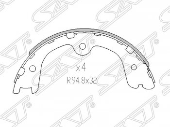 Колодки тормозные SAT (задние) Nissan Pathfinder R51 дорестайлинг (2004-2007)