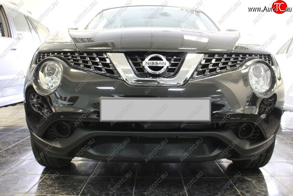 2 049 р. Защитная решётка в воздуховод автомобиля Russtal (черная) Nissan Juke 1 YF15 рестайлинг (2014-2020)  с доставкой в г. Пермь