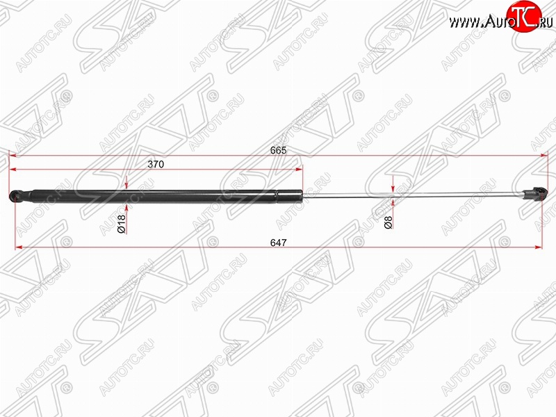 649 р. Газовый упор крышки багажника SAT  Nissan Juke  1 YF15 (2010-2020) дорестайлинг, рестайлинг  с доставкой в г. Пермь