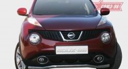 Защита переднего бампера одинарная Souz-96 (d60). Nissan Juke  1 YF15 (2010-2020) дорестайлинг, рестайлинг