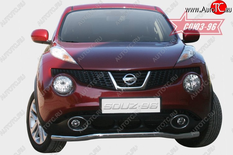 13 679 р. Защита переднего бампера одинарная Souz-96 (d60).  Nissan Juke  1 YF15 (2010-2020) дорестайлинг, рестайлинг  с доставкой в г. Пермь