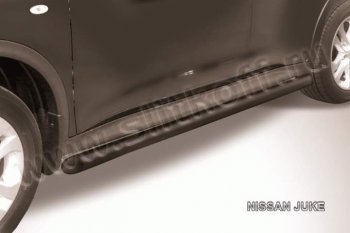 Защита порогов d57 Slitkoff Nissan Juke 1 YF15 рестайлинг (2014-2020)