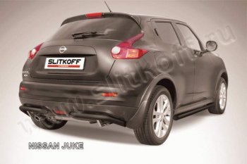 Защита заднего бампера Slitkoff (d57, 4WD) Nissan Juke  1 YF15 (2010-2020) дорестайлинг, рестайлинг