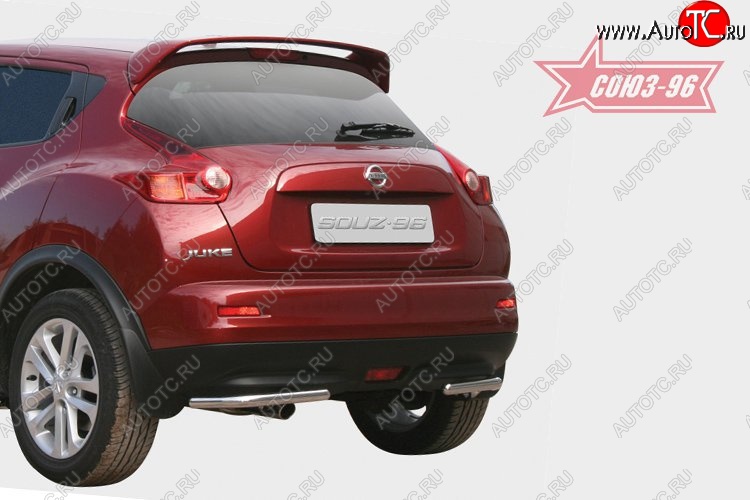 8 459 р. Защита заднего бампера Souz-96 4x2 (d42)  Nissan Juke  1 YF15 (2010-2020) дорестайлинг, рестайлинг  с доставкой в г. Пермь