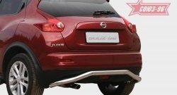 Защита заднего бампера Souz-96 (d60) Nissan Juke  1 YF15 (2010-2020) дорестайлинг, рестайлинг