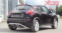 Защита заднего бампера с элементами из профиля 4х4 Souz-96 (d60) Nissan Juke  1 YF15 (2010-2020) дорестайлинг, рестайлинг