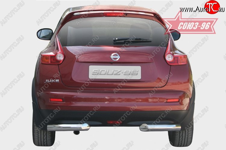 11 987 р. Защита заднего бампера Souz-96 4х2 (d76)  Nissan Juke  1 YF15 (2010-2020) дорестайлинг, рестайлинг  с доставкой в г. Пермь