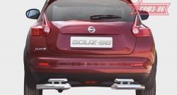Защита заднего бампера Souz-96 (d76/42) Nissan Juke  1 YF15 (2010-2020) дорестайлинг, рестайлинг