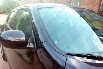 1 699 р. Водостоки (дефлектора) лобового стекла Стрелка 11 Nissan Juke 1 YF15 дорестайлинг (2010-2014)  с доставкой в г. Пермь. Увеличить фотографию 3