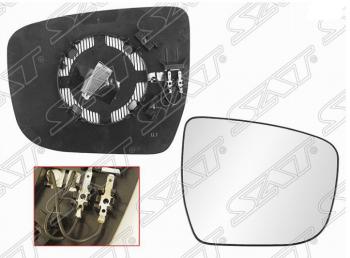 Правое полотно зеркала SAT (с обогревом) Nissan Qashqai 2 J11 дорестайлинг (2013-2019)