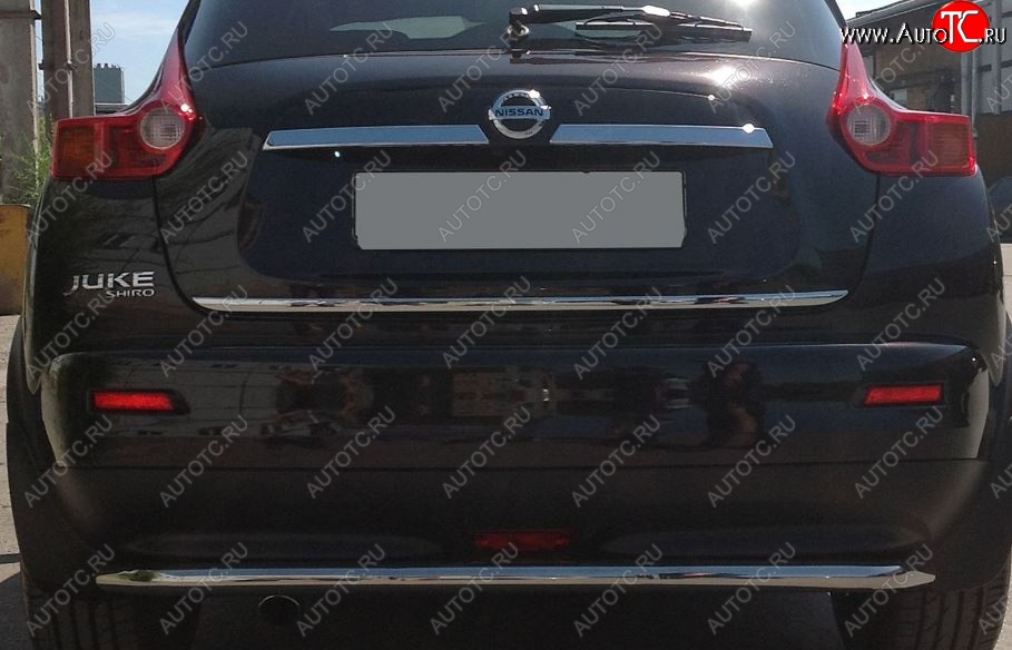 3 049 р. Защита заднего бампера Petroil Tuning (d51, нержавейка)  Nissan Juke  1 YF15 (2010-2014) дорестайлинг  с доставкой в г. Пермь