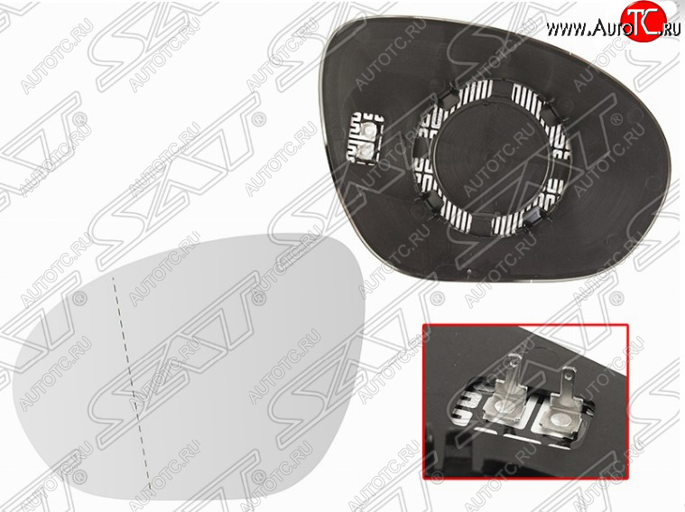 819 р. Левое полотно зеркала SAT (сферическое с обогревом) Nissan Juke 1 YF15 дорестайлинг (2010-2014)  с доставкой в г. Пермь