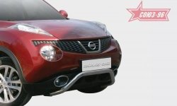 Защита переднего бампера 4х2 Souz-96 (d60) Nissan Juke  1 YF15 (2010-2014) дорестайлинг
