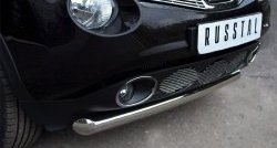 14 999 р. Одинарная защита переднего бампера SLITKOFF диаметром 76 мм (4x4)  Nissan Juke  1 YF15 (2010-2014) дорестайлинг  с доставкой в г. Пермь. Увеличить фотографию 2