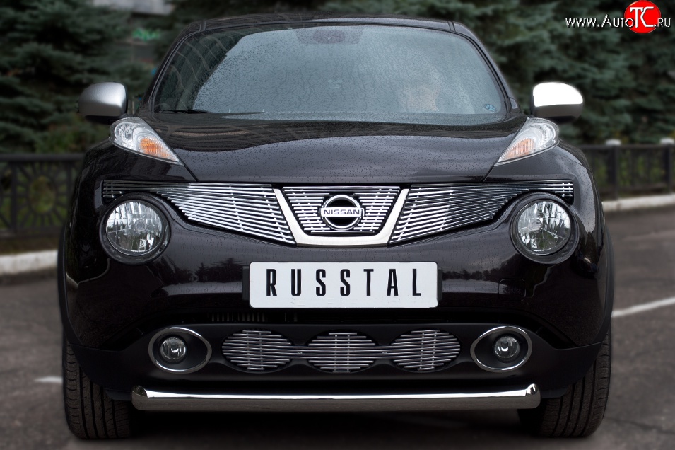 14 999 р. Одинарная защита переднего бампера SLITKOFF диаметром 76 мм (4x4)  Nissan Juke  1 YF15 (2010-2014) дорестайлинг  с доставкой в г. Пермь