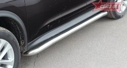 Защита порогов 4х2 Souz-96 (d60) Nissan Juke  1 YF15 (2010-2014) дорестайлинг