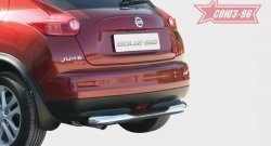 Защита заднего бампера с проступью Souz-96 4х2 (d76) Nissan Juke  1 YF15 (2010-2014) дорестайлинг