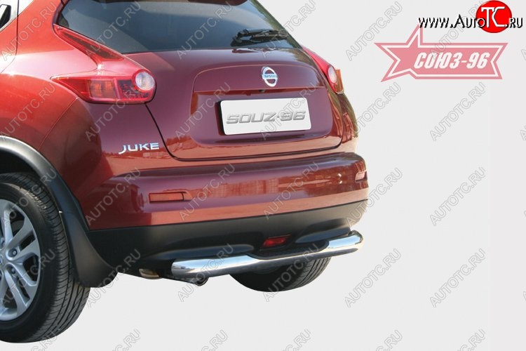 14 669 р. Защита заднего бампера с проступью Souz-96 4х2 (d76)  Nissan Juke  1 YF15 (2010-2014) дорестайлинг  с доставкой в г. Пермь