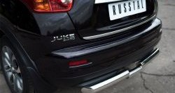 15 699 р. Защита заднего бампера (Ø76 и 42 мм, нержавейка) SLITKOFF  Nissan Juke  1 YF15 (2010-2014) дорестайлинг  с доставкой в г. Пермь. Увеличить фотографию 3