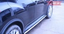 Защита порогов 4х4 Souz-96 (d42) Nissan Juke  1 YF15 (2010-2014) дорестайлинг