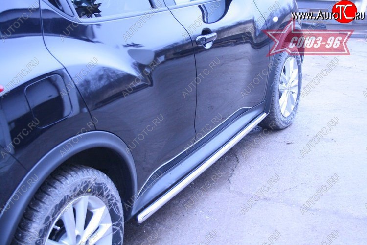 13 229 р. Защита порогов 4х4 Souz-96 (d42)  Nissan Juke  1 YF15 (2010-2014) дорестайлинг  с доставкой в г. Пермь