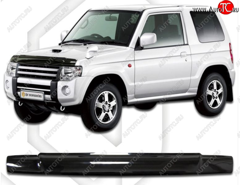 1 899 р. Дефлектор капота CA-Plastic Nissan Kix (2008-2012) (Classic черный, Без надписи)  с доставкой в г. Пермь