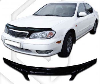 Дефлектор капота (33) CA-Plastic exclusive Nissan Maxima  A33 (2000-2006) дорестайлинг, рестайлинг
