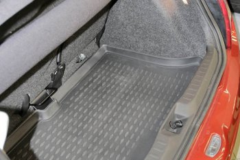 1 489 р. Коврик багажника Element (полиуретан) Nissan Micra K12 5 дв. 2-ой рестайлинг (2007-2010) (Черный)  с доставкой в г. Пермь. Увеличить фотографию 2