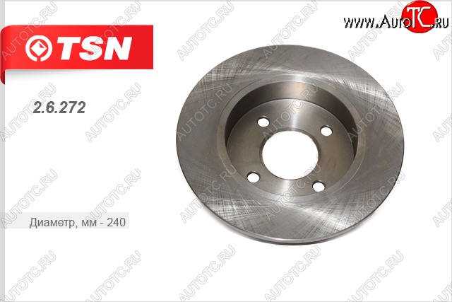 969 р. Задний тормозной диск (1.0/1.2/1.4/1.5D) TSN Nissan Micra K11 5 дв. рестайлинг (2000-2003)  с доставкой в г. Пермь