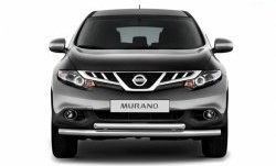 9 399 р. Двойная защита переднего бампера Petroil Tuning (из труб диаметрами по 63 мм) Nissan Murano 2 Z51 рестайлинг (2010-2016)  с доставкой в г. Пермь. Увеличить фотографию 2