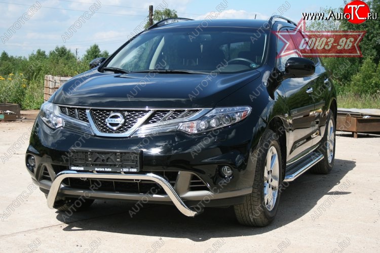 13 679 р. Защита переднего бампера Souz-96 (d60) Nissan Murano 2 Z51 рестайлинг (2010-2016)  с доставкой в г. Пермь