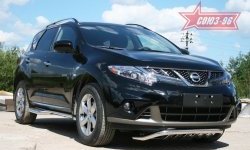 16 649 р. Защита переднего бампера Souz-96 (d60) Nissan Murano 2 Z51 рестайлинг (2010-2016)  с доставкой в г. Пермь. Увеличить фотографию 2
