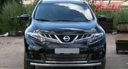 21 419 р. Защита переднего бампера двойная с профилем Souz-96 (d60/42).  Nissan Murano  2 Z51 (2010-2016) рестайлинг  с доставкой в г. Пермь. Увеличить фотографию 2