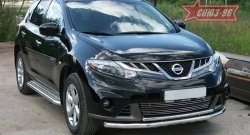Защита переднего бампера двойная с профилем Souz-96 (d60/42). Nissan Murano  2 Z51 (2010-2016) рестайлинг