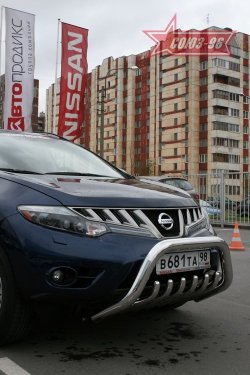 Защита переднего бампера Souz-96 (d76) Nissan Murano  2 Z51 (2008-2011) дорестайлинг