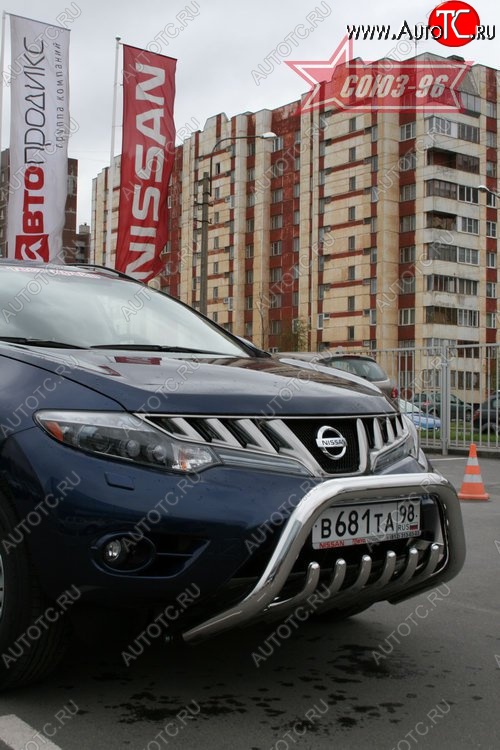 20 654 р. Защита переднего бампера Souz-96 (d76)  Nissan Murano  2 Z51 (2008-2011) дорестайлинг  с доставкой в г. Пермь