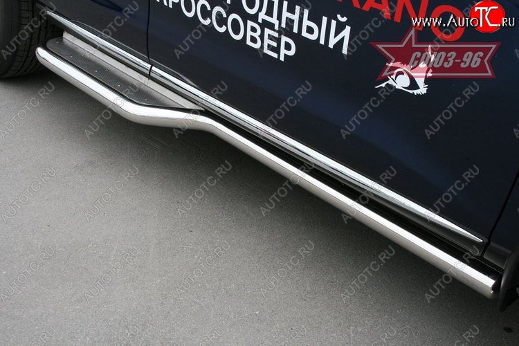 16 424 р. Защита порогов с листом (под задние двери) Souz-96 (d60). Nissan Murano 2 Z51 рестайлинг (2010-2016)  с доставкой в г. Пермь