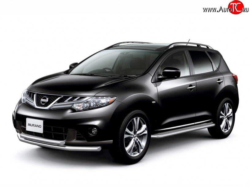 10 899 р. Широкая защита порогов Petroil Tuning  Nissan Murano  2 Z51 (2008-2016) дорестайлинг, рестайлинг  с доставкой в г. Пермь