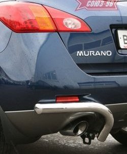 9 314 р. Защита заднего бампера из боковых уголков Souz-96 (d60) Nissan Murano 2 Z51 дорестайлинг (2008-2011)  с доставкой в г. Пермь. Увеличить фотографию 2