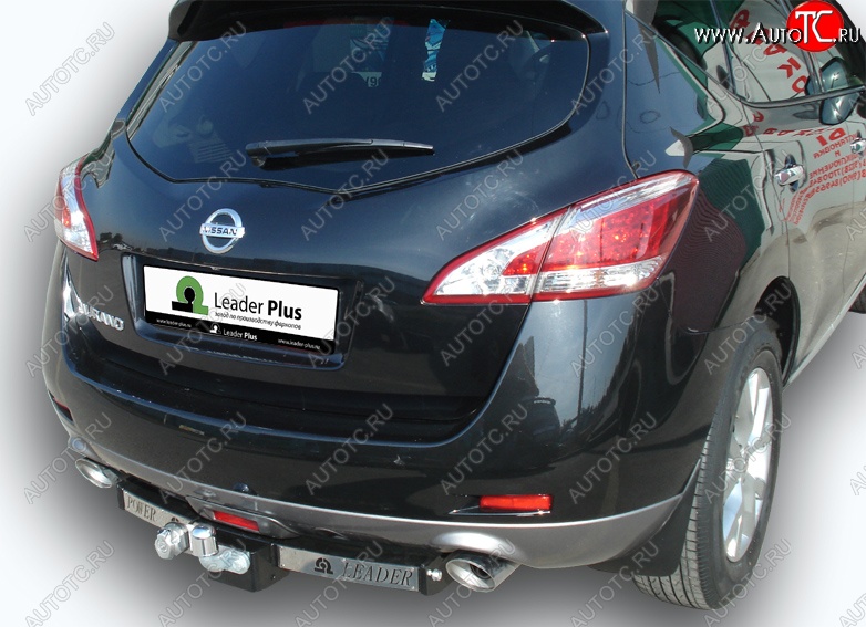 8 999 р. Фаркоп Лидер Плюс (съемный шар тип F, с нержавеющей пластиной)  Nissan Murano  2 Z51 (2010-2016) рестайлинг (Без электропакета)  с доставкой в г. Пермь