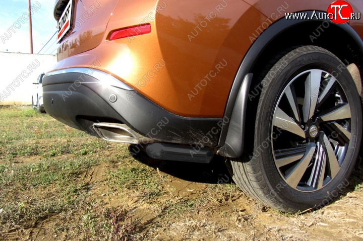 4 999 р. Уголки d57 Nissan Murano 3 Z52 дорестайлинг (2015-2022) (Цвет: серебристый)  с доставкой в г. Пермь