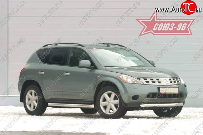 14 084 р. Защита переднего бампера одинарная Souz-96 (d76) Nissan Murano 1 Z50 (2002-2009)  с доставкой в г. Пермь
