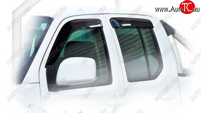 2 079 р. Дефлектора окон CA-Plastic  Nissan Navara  2 D40 (2010-2016) рестайлинг (Classic полупрозрачный)  с доставкой в г. Пермь