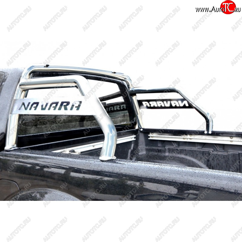 35 699 р. Защитная дуга багажника ТехноСфера (Техно Сфера) (d63.5 mm)  Nissan Navara  2 D40 (2004-2016) дорестайлинг, рестайлинг (Нержавейка полированная)  с доставкой в г. Пермь