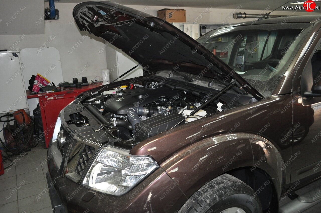 2 199 р. Упоры капота Russtal Nissan Navara 2 D40 рестайлинг (2010-2016)  с доставкой в г. Пермь