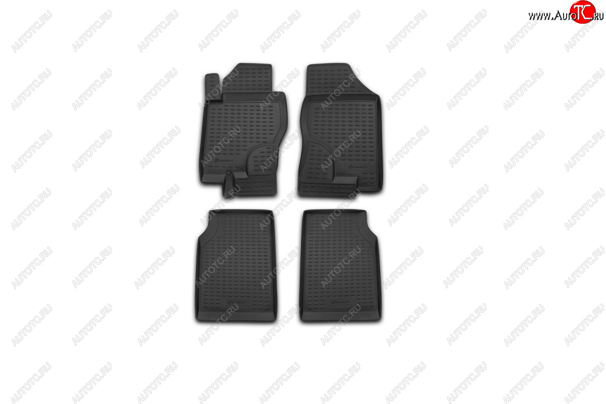 2 899 р. Комплект 3D ковриков салона Element (полиуретан) МКПП Nissan Navara 2 D40 дорестайлинг (2004-2010) (Черные)  с доставкой в г. Пермь