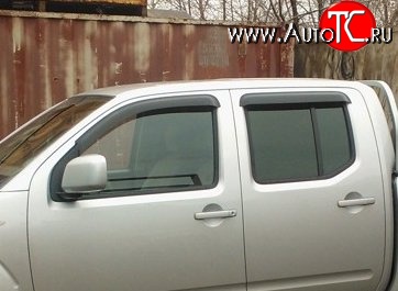 999 р. Комплект дефлекторов окон (ветровиков) 4 шт. Russtal Nissan Navara 2 D40 дорестайлинг (2004-2010)  с доставкой в г. Пермь